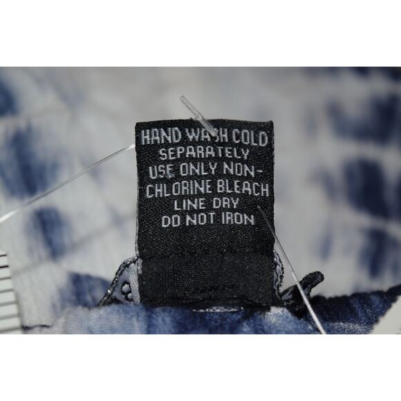 18 Centimeters Blue Tie Dyed Broomstick Cap Flutter Sleeve Romper Jumpsuit SZ M - Picture 7 of 8